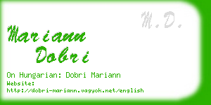 mariann dobri business card